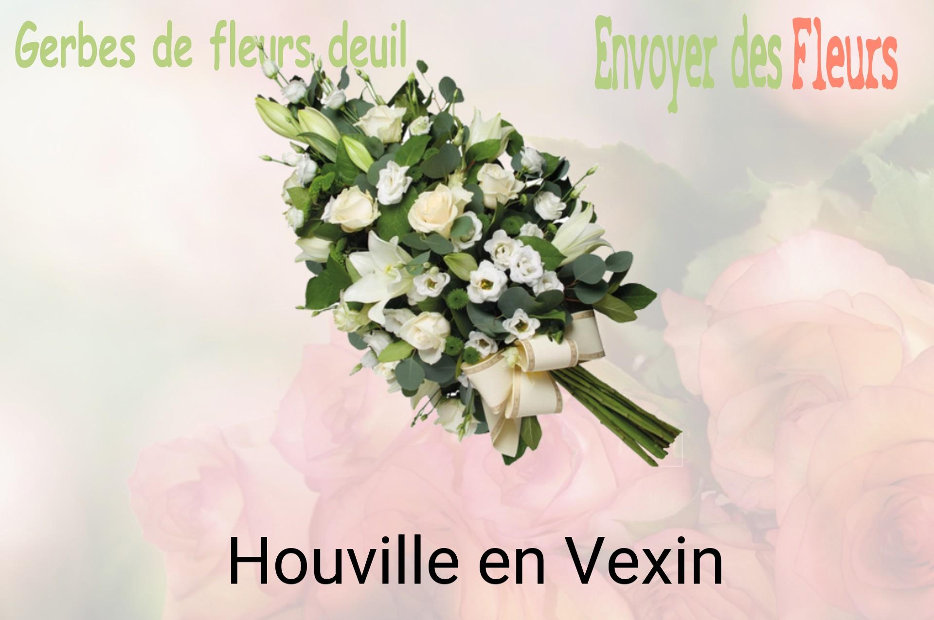 Gerbe de fleurs de deuil livrée à Houville-en-Vexin